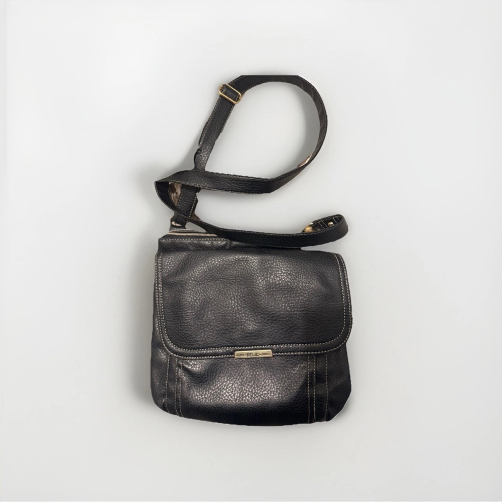 Relic 1992 Black Leather cross body bag Y2K